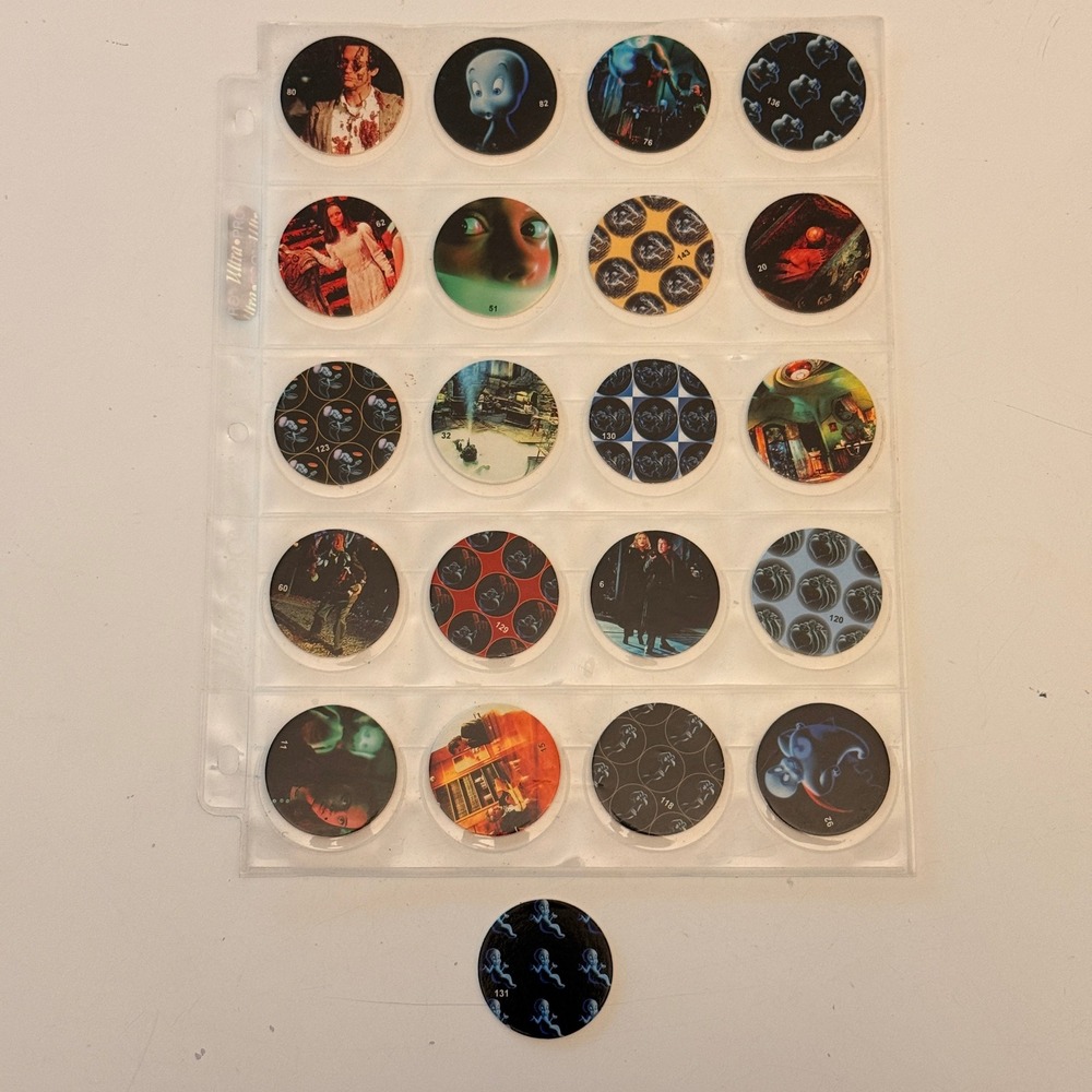 Vintage 1995 Casper the Friendly Ghost Movie Pogs Milk Caps Lot of 21 Amblin